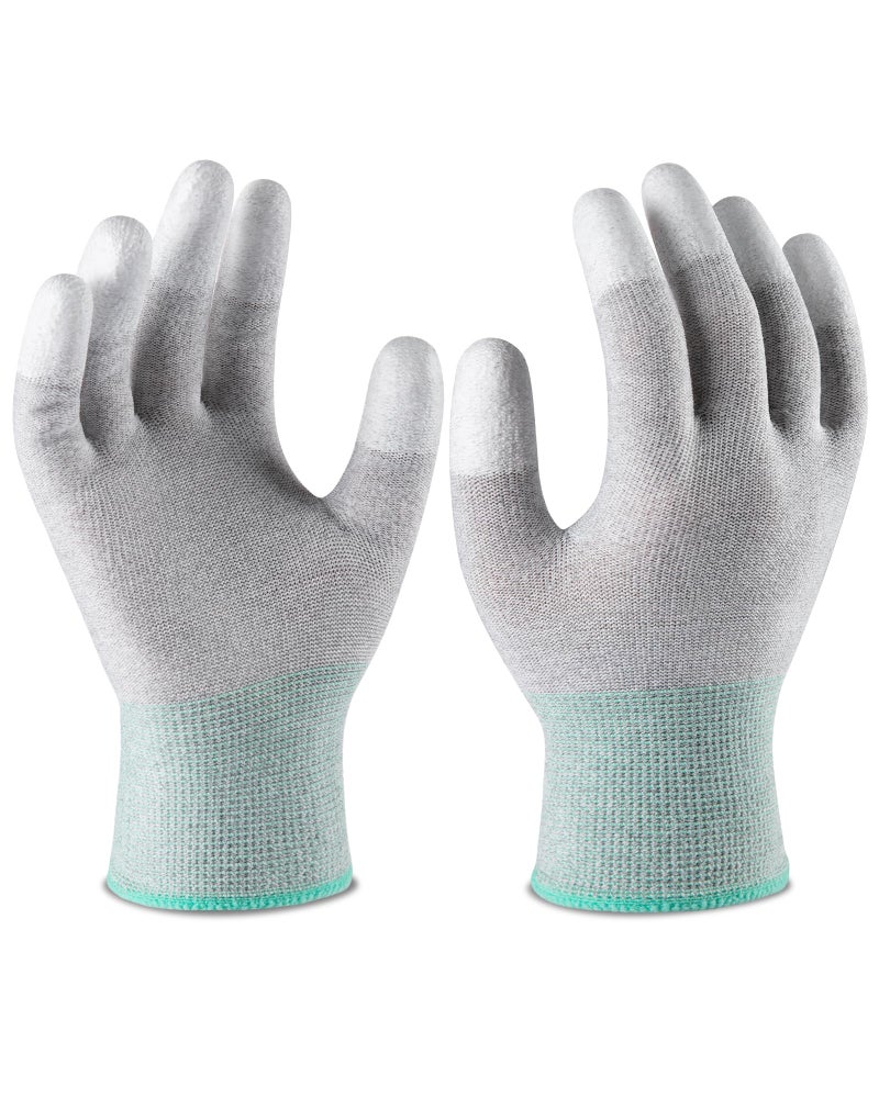 ThxToms ESD Anti Static Gloves, High Resistance Carbon Fiber Protects Your Computer Safe, Small 5 Pairs - Image 1